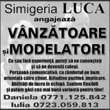 Vanzatoare & modelatori pentru Simigeria Luca Buc